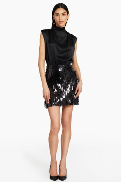 Amanda Uprichard Simran Sequin Dress In Black