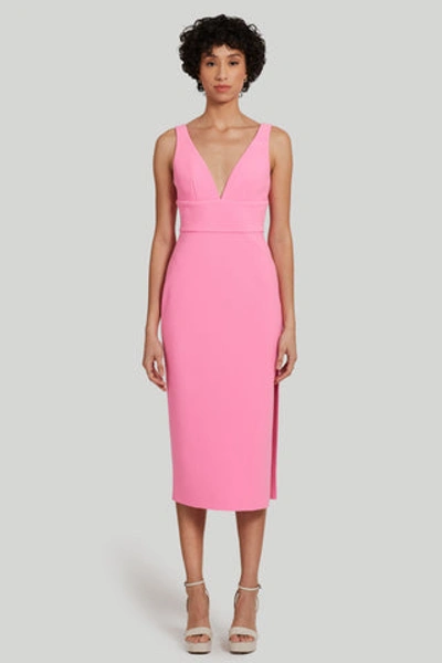 Amanda Uprichard Nelly Pink Dress In Shocking Pink