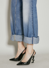 Saint Laurent Opyum Pointed Toe Slingback Pumps In Black