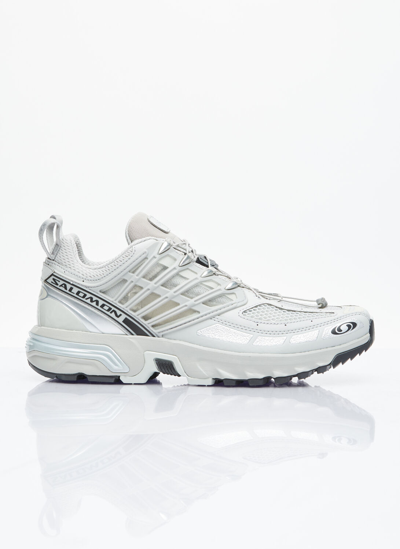 Salomon White Acs Pro Advanced Sneakers In Grey
