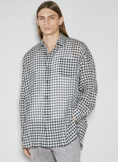 Our Legacy Darling Checkerboard-print Shirt In Black | ModeSens