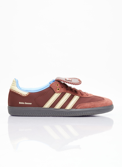 Adidas Originals X Wales Bonner Suede Trainers In Burgundy