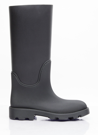 Burberry Rubber Marsh High Boots In Black