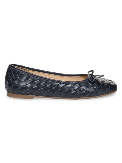 Bernardo Gwynn Woven Ballet Flats In Blue