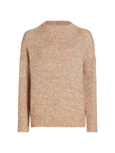 Vince Women's Tweed Wool-alpaca Blend Sweater In Camel Marl