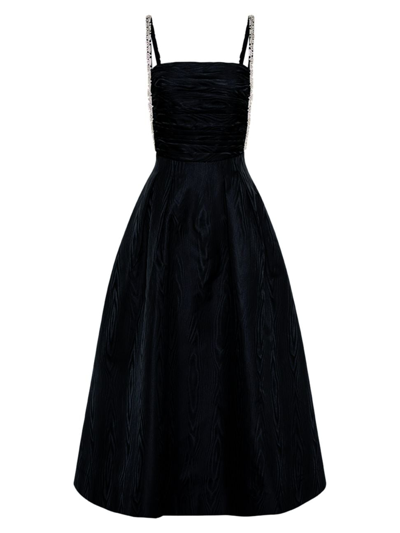 Rebecca Vallance Danielle Crystal-embellished Midi Dress In Black