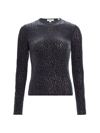 Vince Burnout Velour Top In Obsidian