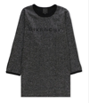 GIVENCHY GIVENCHY KIDS LOGO EMBROIDERED GLITTER DETAILED CREWNECK DRESS