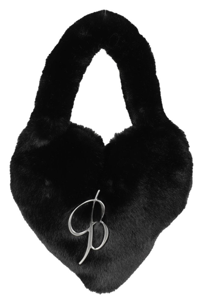 Blumarine Logo Plaque Heart In Black