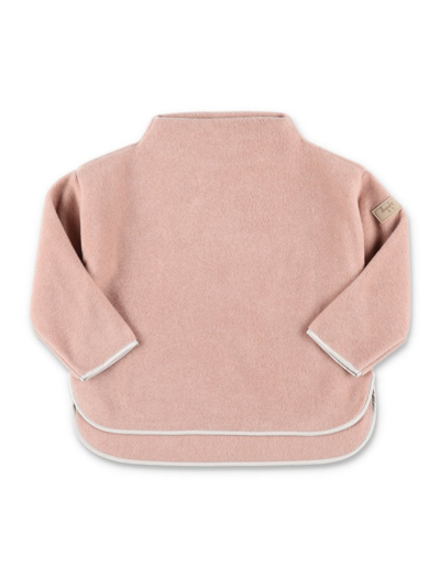 Il Gufo Logo Patch Fleece Sweatshirt In Pink