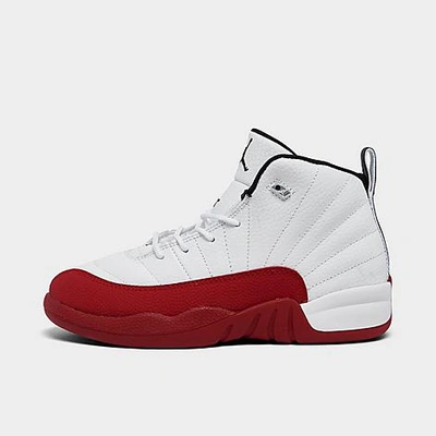 Nike Jordan Little Kids' Air Retro 12 Basketball Shoes In White/black/varsity Red