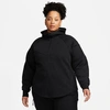 Nike Women's  Sportswear Tech Fleece Windrunner Full-zip Hoodie (plus Size) In Black/black 