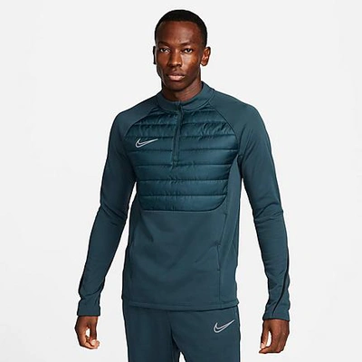 Nike Men's Academy Winter Warrior Therma-fit 1/2-zip Soccer Top In Green
