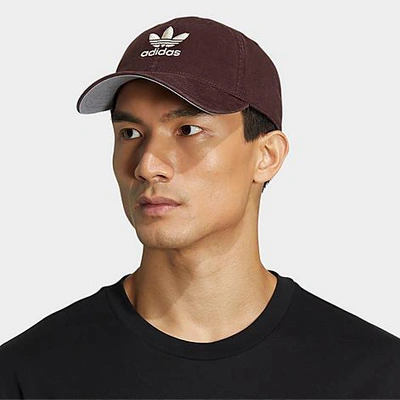 Adidas Originals Og Relaxed Strapback Hat In Shadow Brown