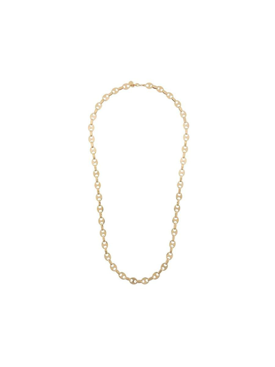 Rabanne Chain Necklace In Golden Brass In Grey