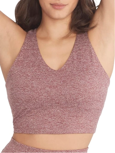 Body Up Twist Sports Bra In Merlot Heather