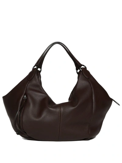 Gianni Chiarini Violante Shoulder Bag In Suede In Brown