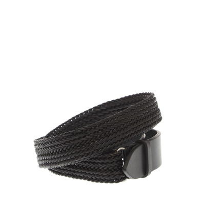 Orciani Black Weaving Nobuckle Belt