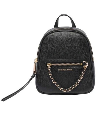 Michael Kors Elliot Extra-small Pebbled-leather Backpack In Black