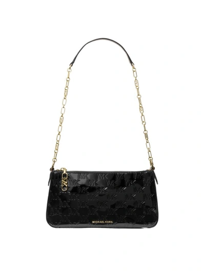 Michael Kors Empire - Leather Shoulder Bag In Black