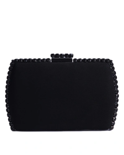 Gemy Maalouf Black Clutch With Silver Hardware - Accessories