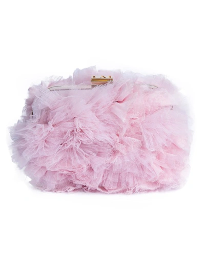 Gemy Maalouf Rushed Tulle Clutch - Accessories In Pink