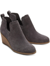 Toms Kallie Womens Faux Suede Slip On Wedge Boots In Multi