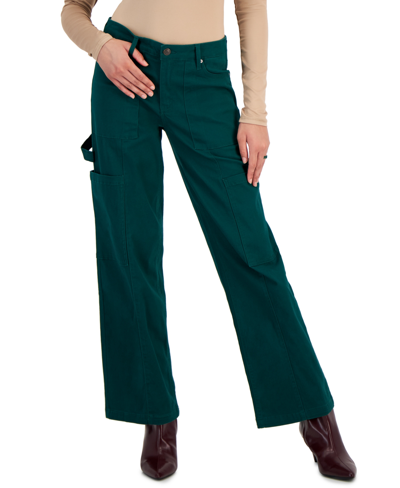 Celebrity Pink Wide-leg Seamed Cargo Jeans In Hunter