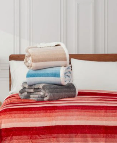 Berkshire Holiday Collection Velvety Blankets In Neutral