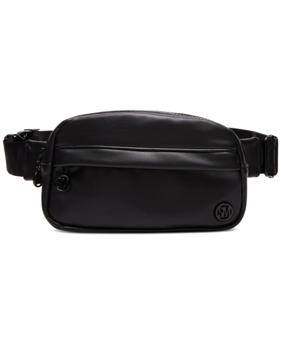 Steve Madden Women's Faux-leather Oval Belt Bag In Black