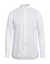 Tintoria Mattei 954 Man Shirt White Size 15 ½ Linen, Cotton