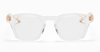 AKONI WISE - CRYSTAL CLEAR - BRUSHED WHITE GOLD (48) GLASSES