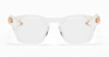 AKONI WISE - CRYSTAL CLEAR - BRUSHED WHITE GOLD (45) GLASSES