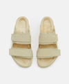 BIRKENSTOCK UJI SUEDE AND LEATHER SLIPPERS