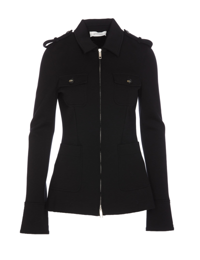 Sportmax Wool Jersey Stretch Jacket In Black