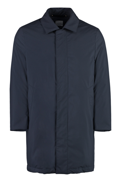 Paul Smith Twill Car Coat In Navy