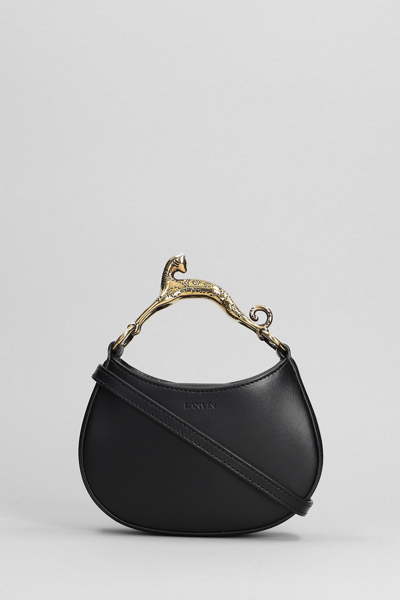 Lanvin Hobo Shoulder Bag In Black Leather