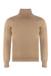 Drumohr Camel Wool Turtleneck In Sand