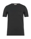 Gran Sasso Man T-shirt Black Size 40 Cotton