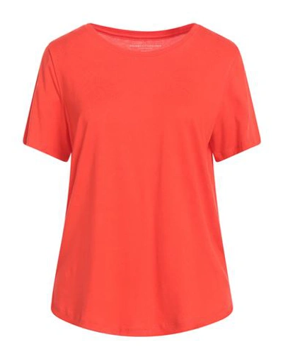 Majestic Filatures Woman T-shirt Orange Size 2 Lyocell, Cotton