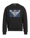 Emporio Armani Man Sweatshirt Black Size Xs Cotton, Polyester, Elastane