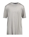 Dolce & Gabbana Man T-shirt Grey Size 42 Silk In Grey