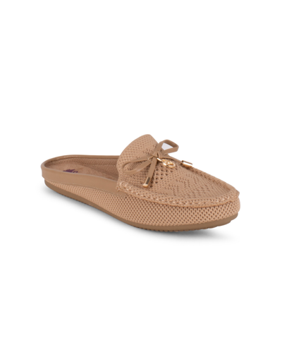 Gloria Vanderbilt Women's Rosilyn Knit Slip On Flats In Tan