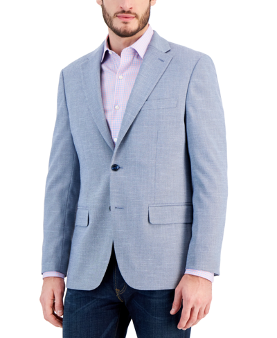 Tommy Hilfiger Men's Modern-fit Blue Grey Sport Coat