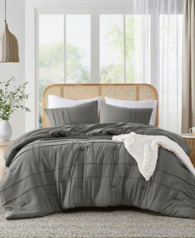 510 Design Porter Washed Pleated Comforter Sets In Gray