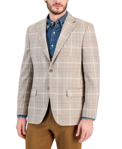 Tommy Hilfiger Men's Modern-fit Wool Plaid Sport Coat In Tan