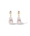 Classicharms Doris Large Freshwater Baroque Pearl Drop Earrings In Gold