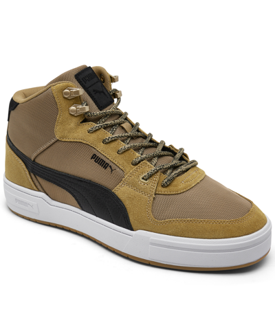 Puma Men's Ca Pro Mid Trail Casual Sneakers From Finish Line In Beige,black,white