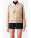 Endless Rose Wool Bomber Pocket Jacket Camel M In Camel