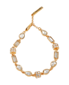 T Tahari Gold-tone & Glass Stone Line Bracelet In Gold